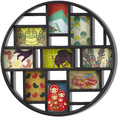 Collage Wall Frame For Nine 4 Inch By 6 Inch Photos - Umbra Multi Photo Frames (500x500), Png Download