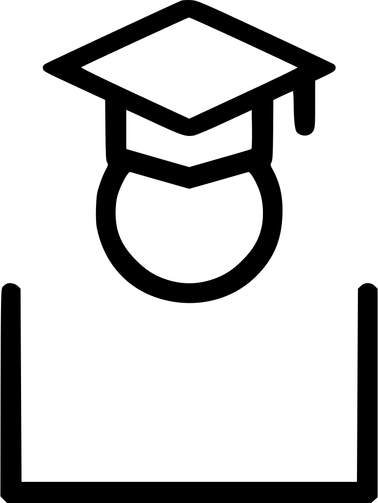 Mortarboard Graduation Degree Graduate Hat Student - Icon (736x980), Png Download