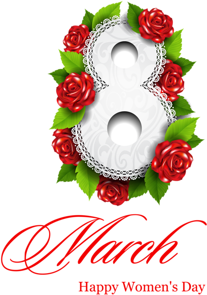 8 March Png Clipart Picture - Happy Women's Day Clipart Png (450x600), Png Download