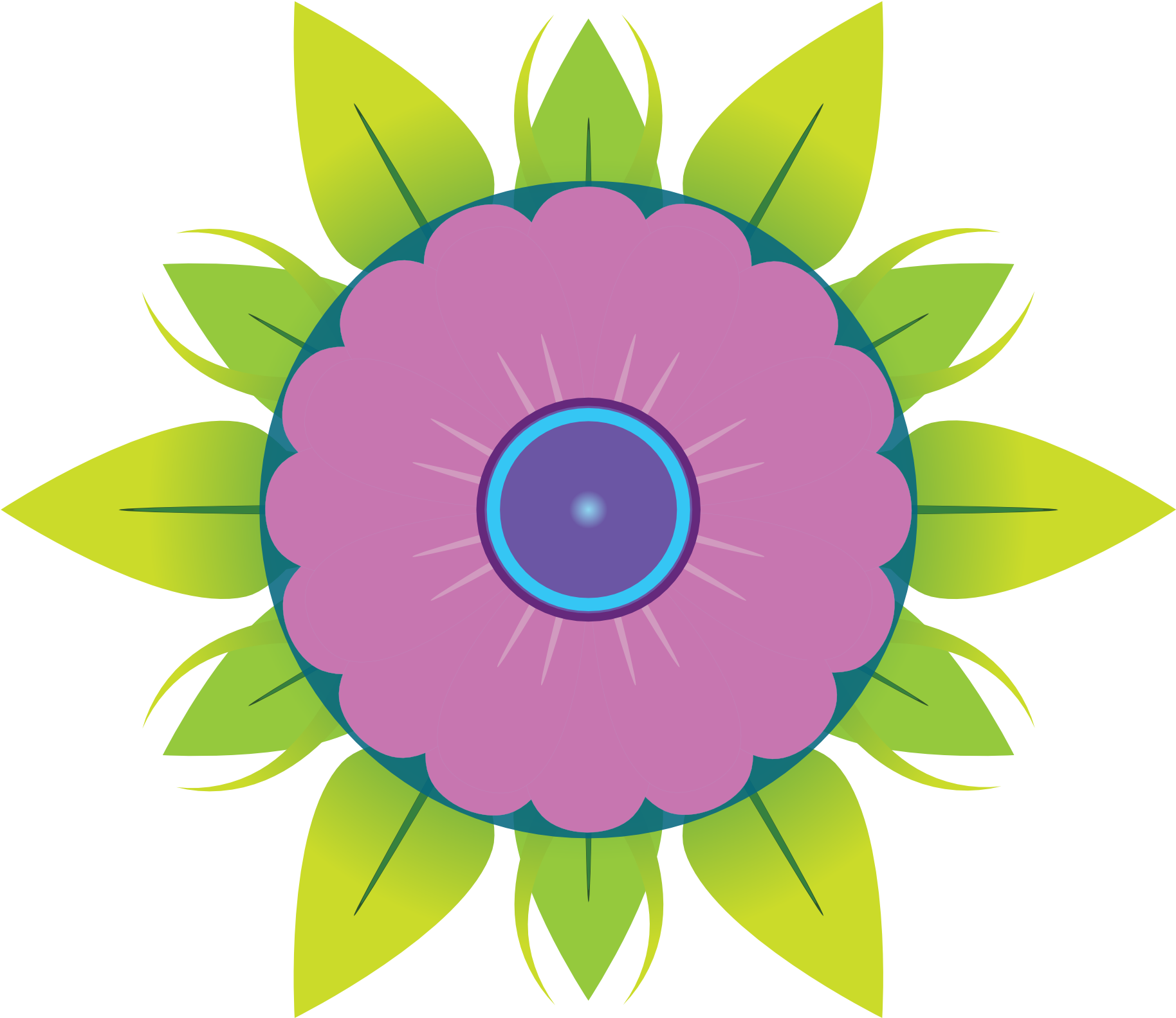 Abstract Flower Png (1969x1969), Png Download