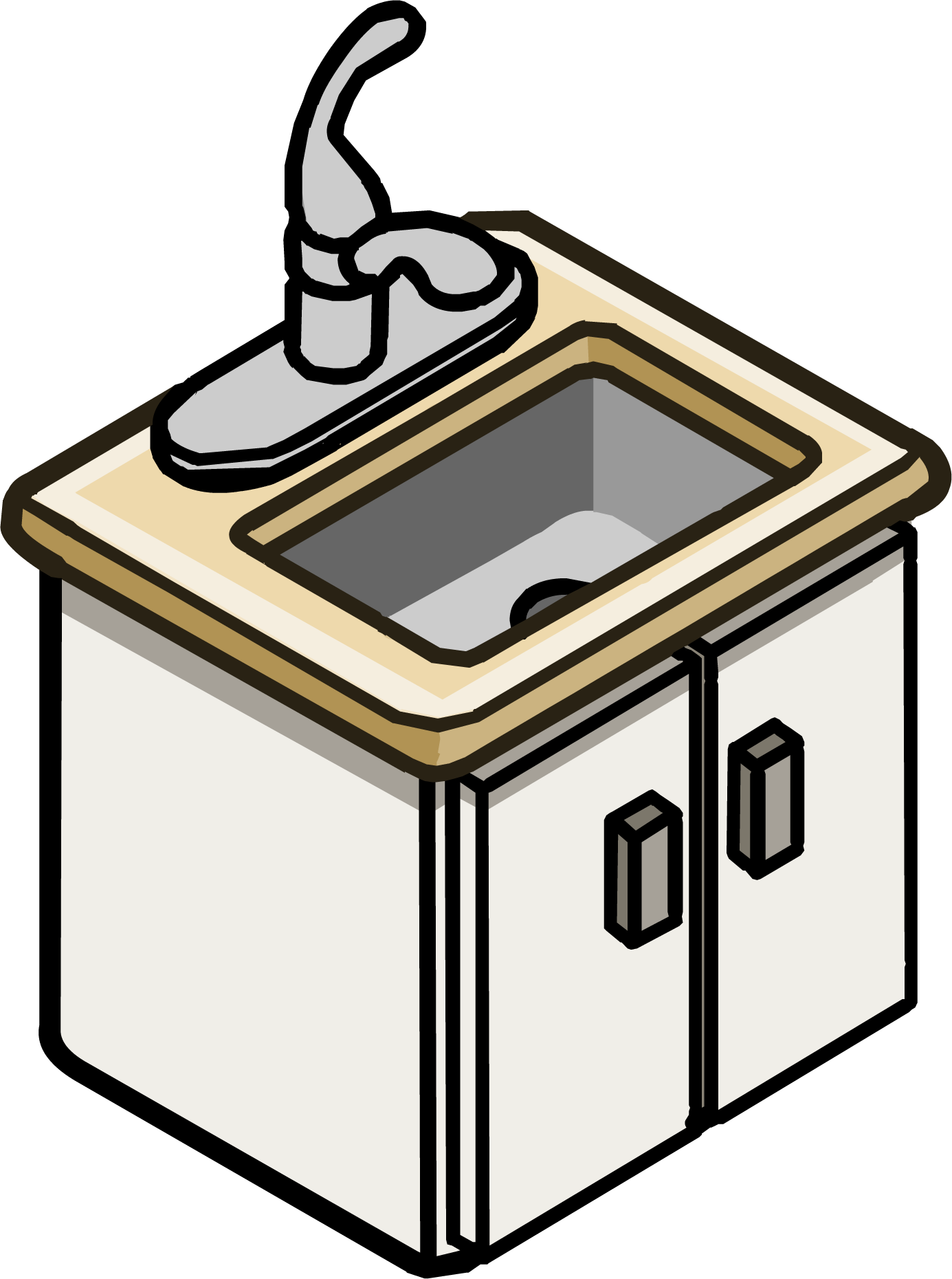 Furniture Items 2253 - Club Penguin Granite Kitchen (1385x1860), Png Download