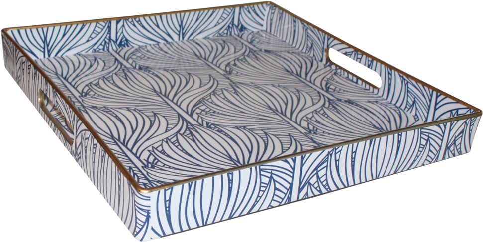 Peacock Feather Tray (1000x1000), Png Download