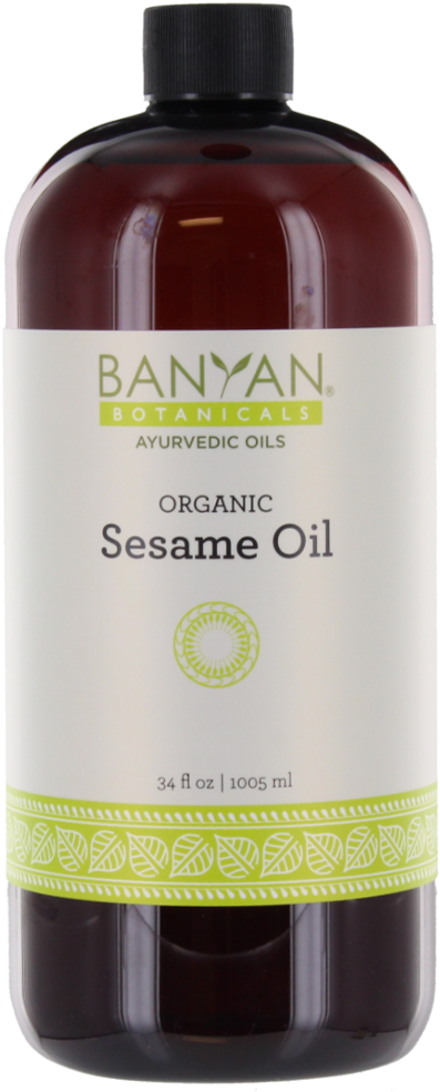 Organic Unrefined Sesame Oil - Banyan Botanicals Sesame Oil Organic 34 Fl Oz (1090x999), Png Download