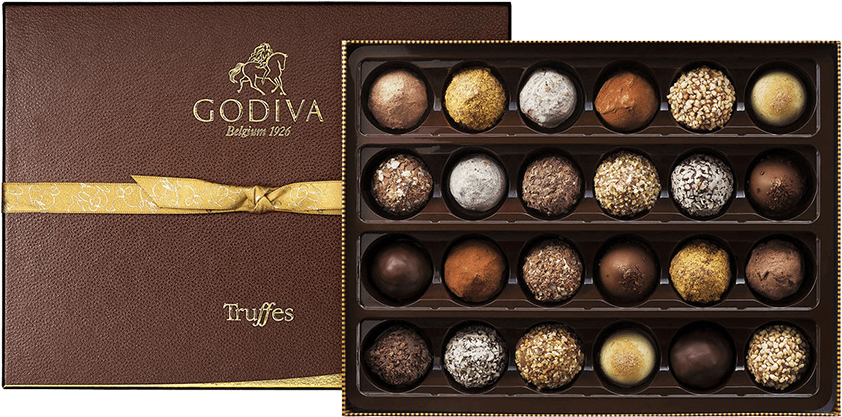 Truffle Box By Godiva Online - Godiva Truffles Assortment 85g (1000x1000), Png Download