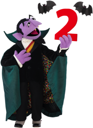 The October Numeracy Webinar Will Focus On Sesame Street - Count Dracula Sesame Street 2 (313x422), Png Download
