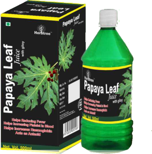 Papaya Leaf Juice With Giloy - Patanjali Papaya Leaf Juice (494x500), Png Download