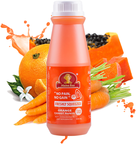 Orange Carrot Papaya - Processed Product Of Papayas (505x600), Png Download