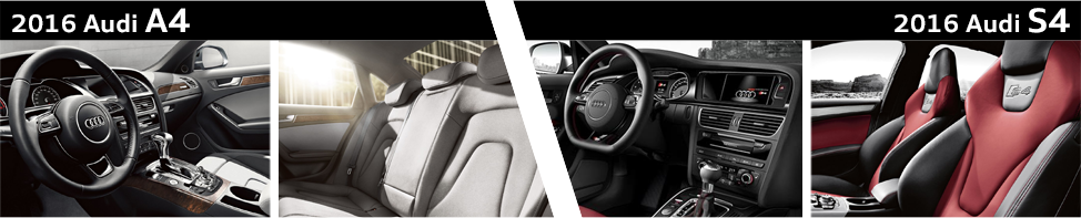Compare 2016 Audi A4 To S4 Interior Styling - 2010 Audi S4 Interior (974x197), Png Download