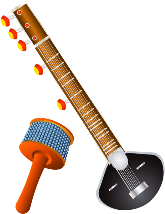 Music Instrumentsclip - Indian Music Instruments (625x800), Png Download