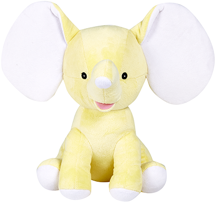 Cubbies Yellow Elephant Dumble Stuffed Animal - Personalized Stuffed Yellow Elephant With Embroidered (462x600), Png Download