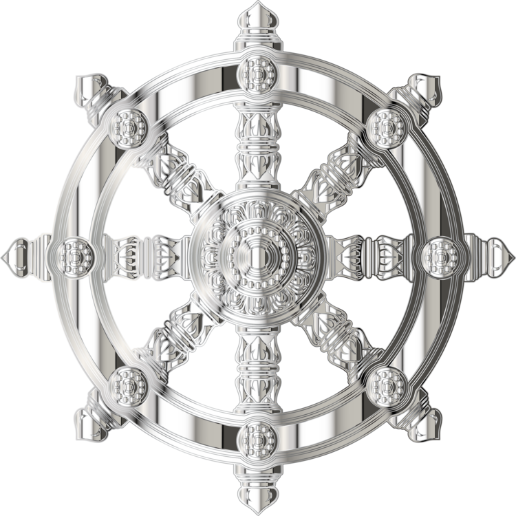 Computer Icons All About Buddhism And Jainism Dharmachakra - Wheel Of Dharma Border (750x750), Png Download