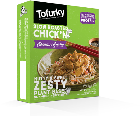 1 - - Tofurky Slow Roasted Chick N Sesame Garlic (633x406), Png Download