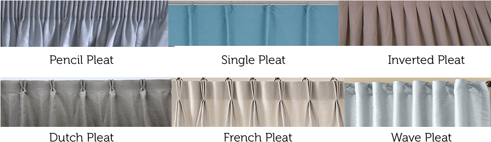 Curtain Pleats - Types Of Curtain Pleats (1000x300), Png Download