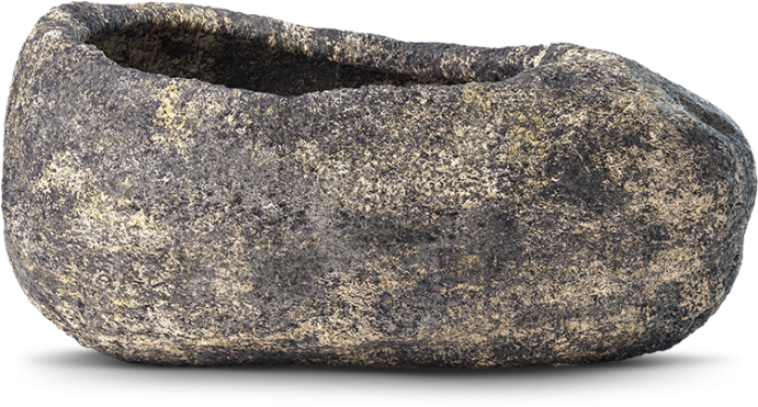 Pot Stone Oval - Png Of Big Stone (690x450), Png Download