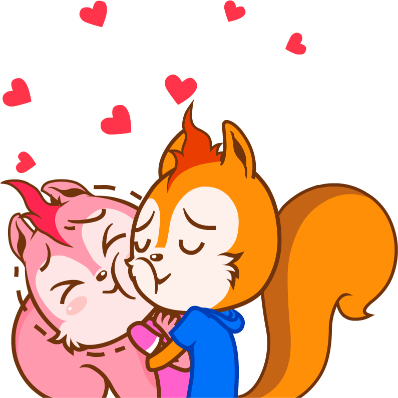 Uc Browser On Twitter - Uc Browser Squirrel Sticker (1000x1000), Png Download