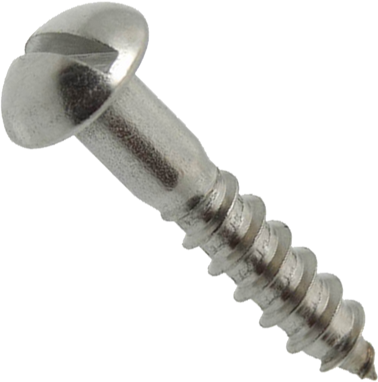 Wholesale Stainless Steel Din 96 Slotted Round Head - Wkręt Do Drewna Z Łbem Kulistym (350x350), Png Download