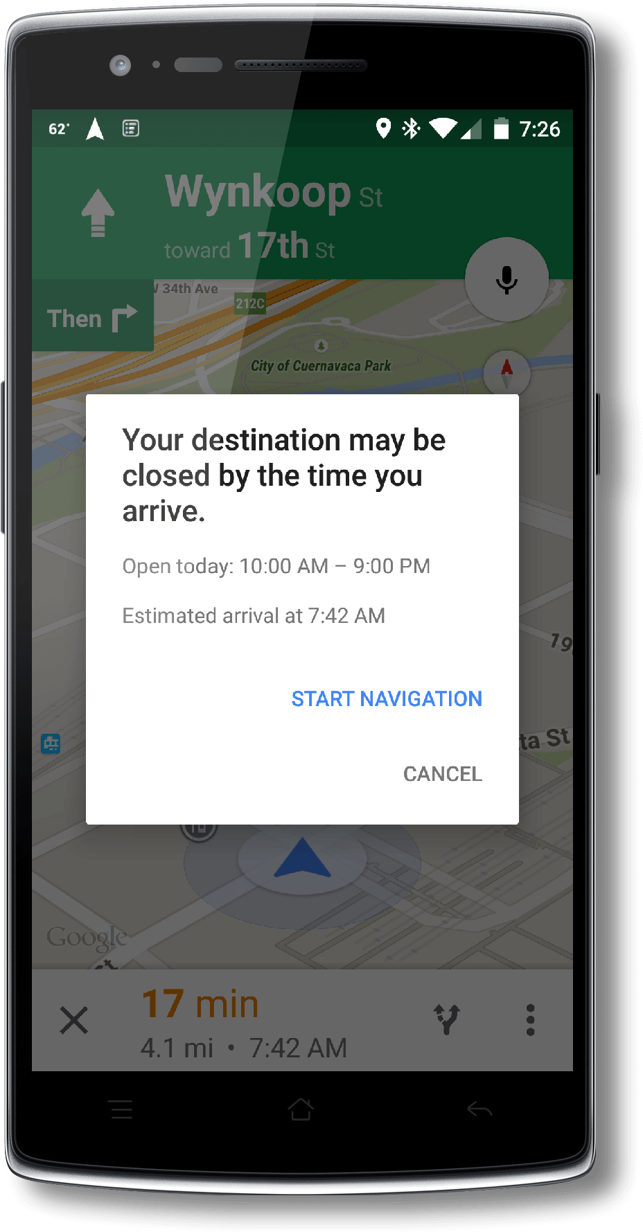 Google Maps Destination Closed Notification Google Map Arrive