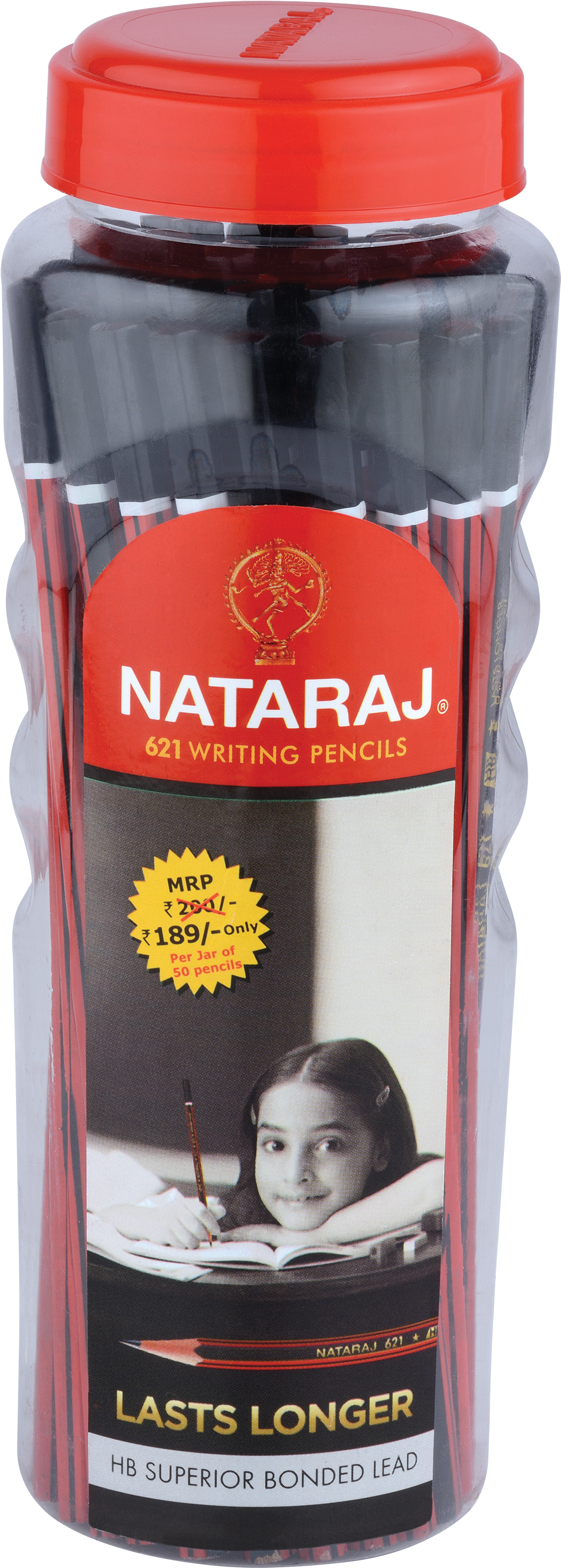 621 Pencils Jar - Nataraj Nataraj621 Pencil (1540x3600), Png Download