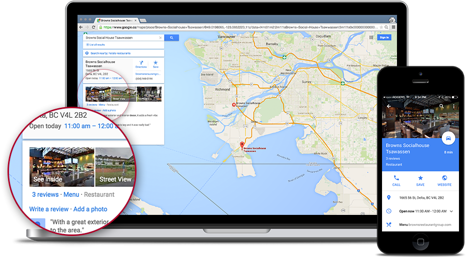 Invite Customers Inside With A Virtual Tour Of Your - Google Maps (1000x578), Png Download