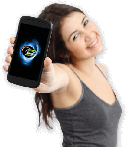 Uc Browser Download, Best Browser In India For Mobile - Girl With Mobile Png (430x530), Png Download