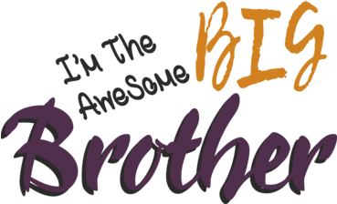 Cute Sister - Awesome Brother - Calligraphy (368x496), Png Download