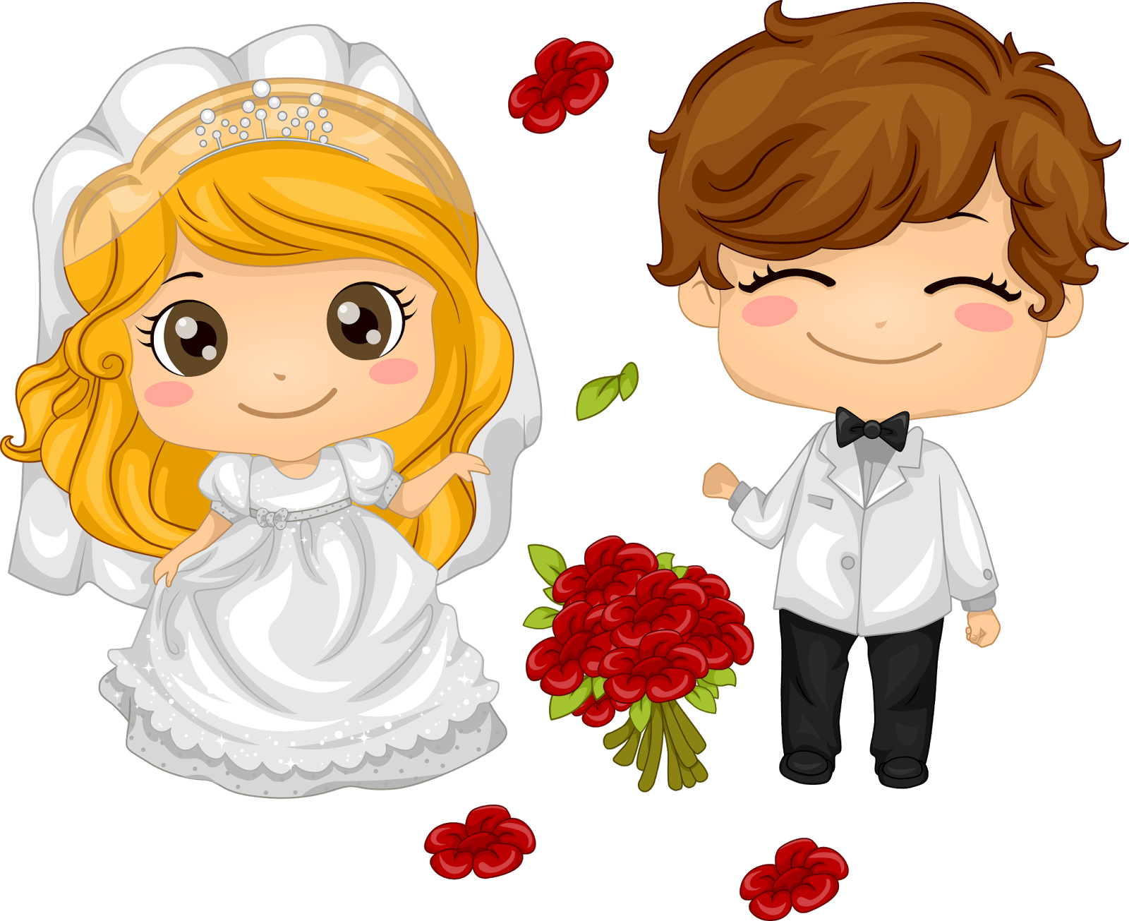 Download Free Download Bride And Groom Cartoon Clipart Wedding - Bride And  Groom Cartoon PNG Image with No Background 
