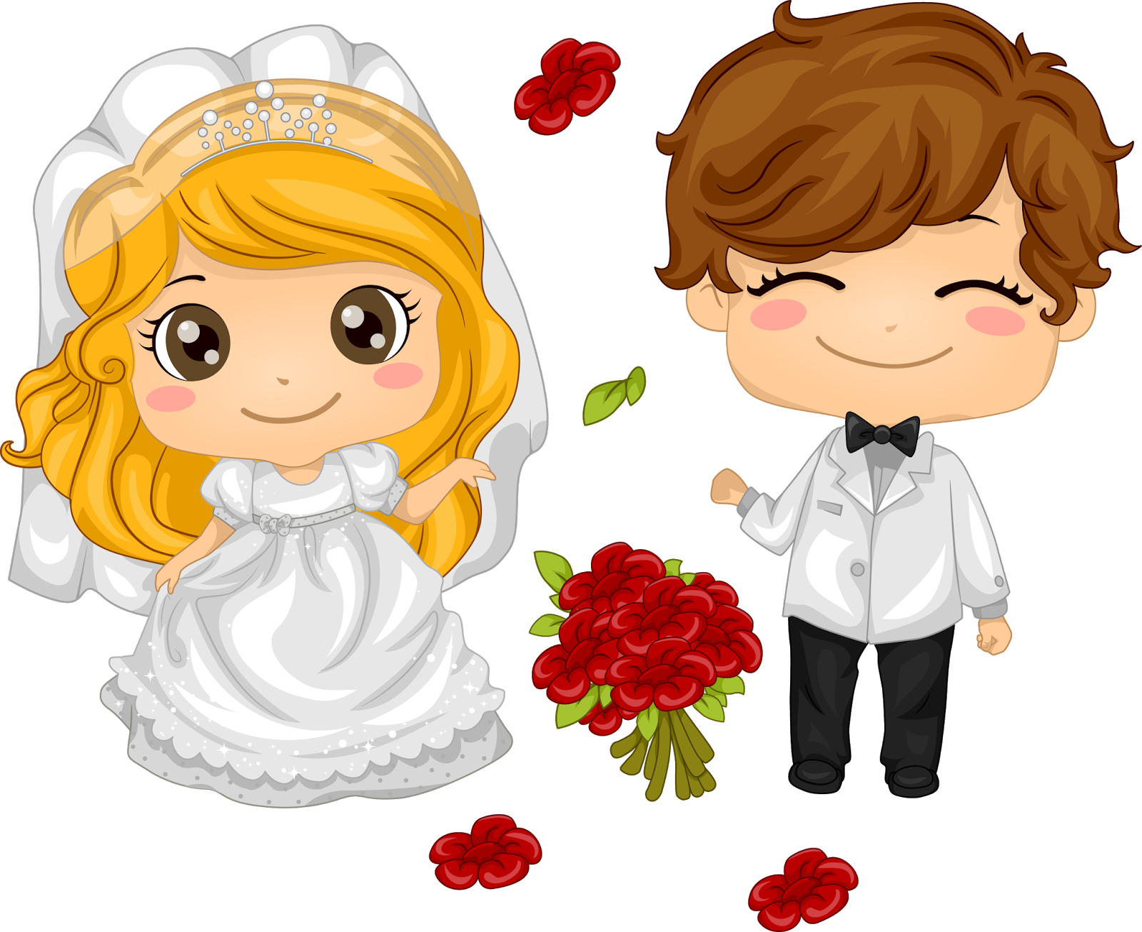 Free Download Bride And Groom Cartoon Clipart Wedding - Bride And Groom Cartoon (1600x1305), Png Download