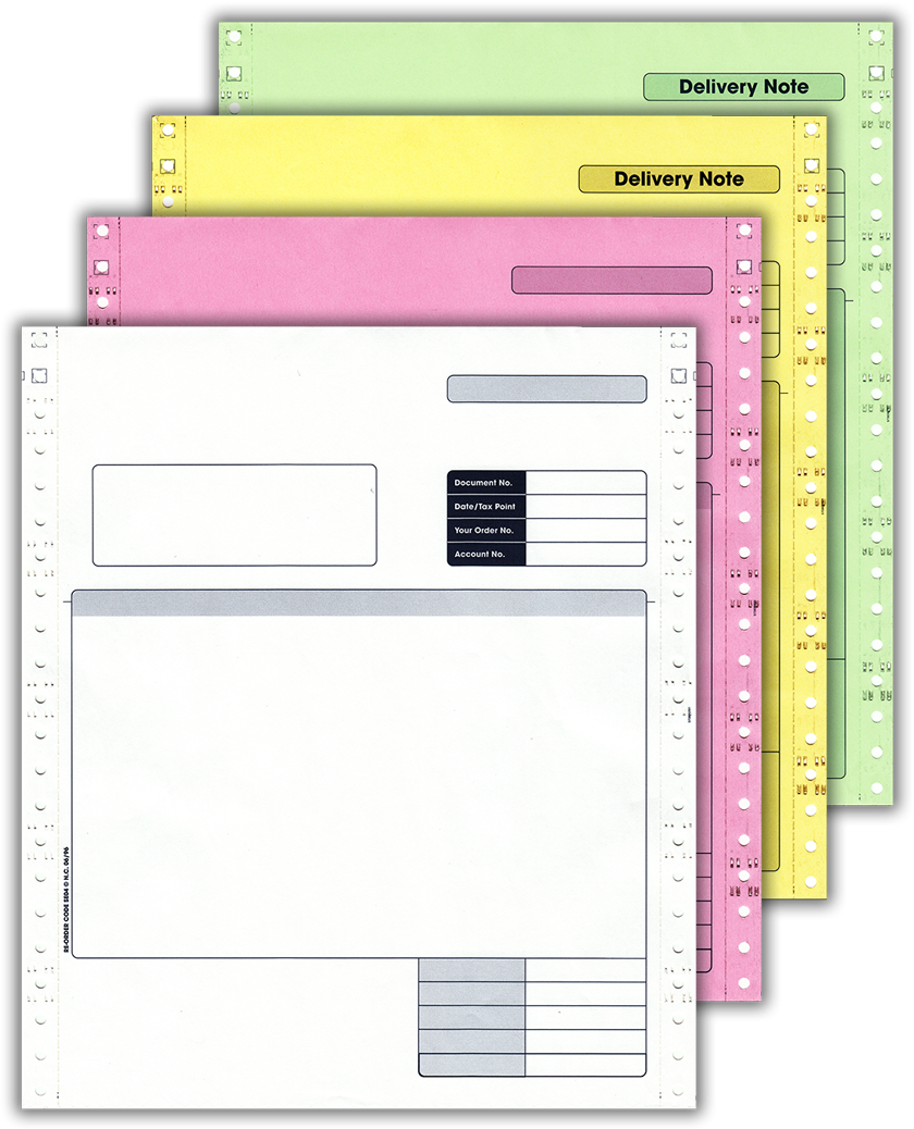 4 Part Continuous Invoice/delivery Note - Invoice (1000x1200), Png Download