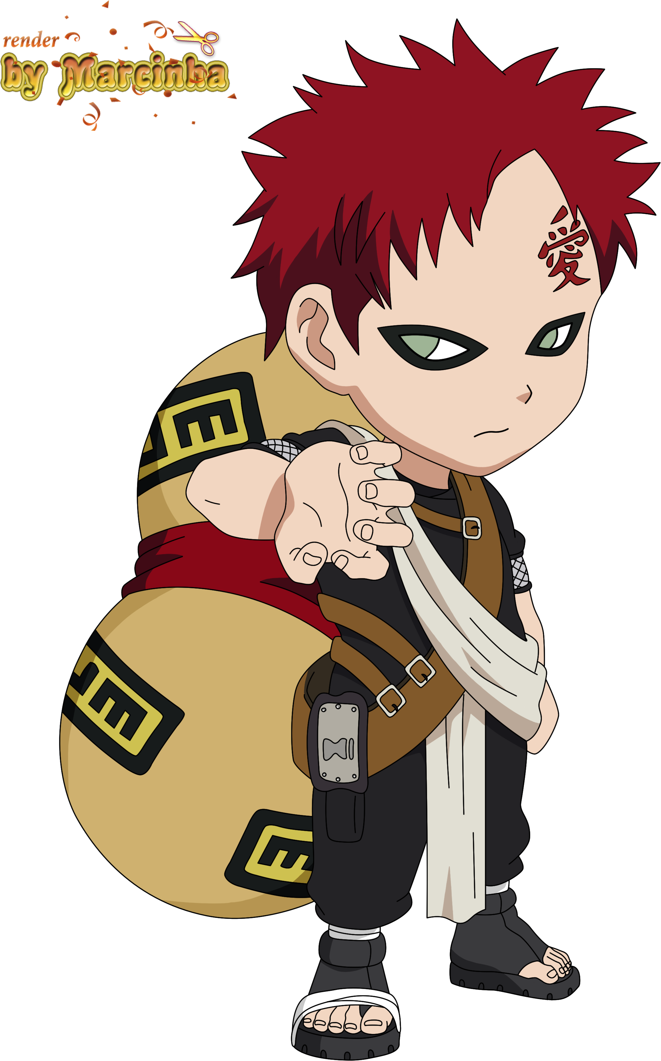 Chibi Gaara By Marcinha20-d8wjtif - Naruto Chibi Gaara (2500x3600), Png Download