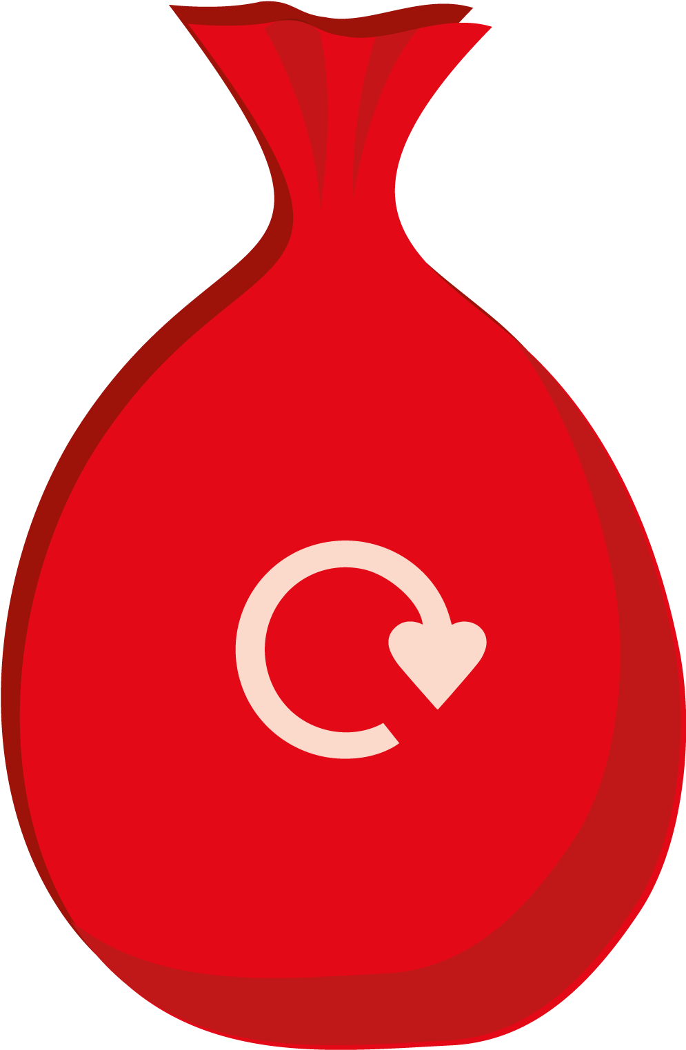 Red Clipart Dustbin - Bag (1000x1532), Png Download