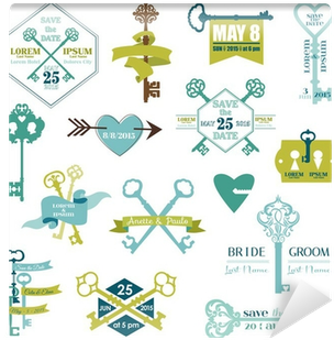 Set Of Wedding Cards And Save The Date- Key Theme - Save The Date (400x400), Png Download