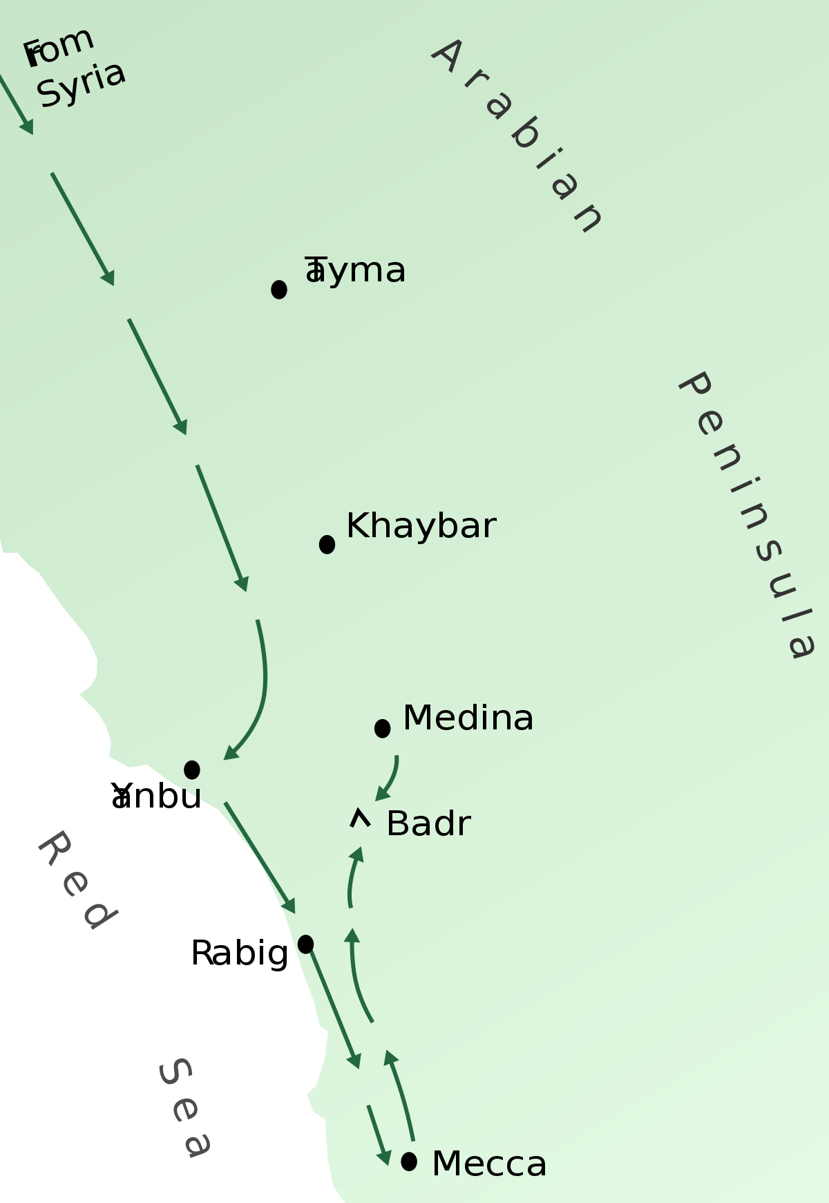 Battle Of Badr Map (1200x1740), Png Download