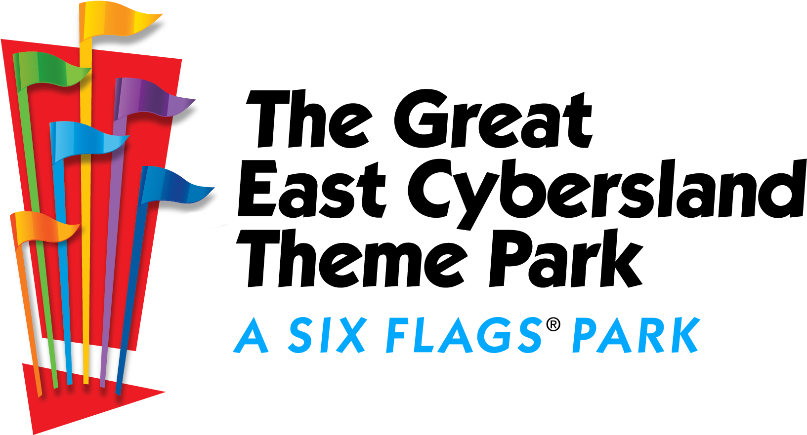 The Great East Cybersland Theme Park A Six Flags Park - Six Flags (1780x1100), Png Download