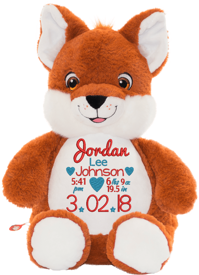 Personalized Cubbies Signature Fox - Stuffed Toy (768x1024), Png Download