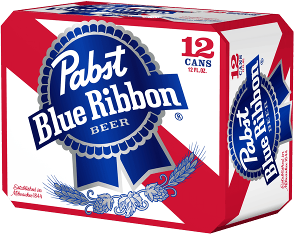 50 For Pabst Blue Ribbon® Beer - Pbr 12 Pack Cans (600x477), Png Download