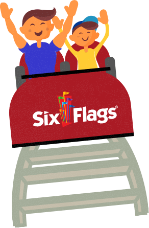 Roller Coaster Roller Coaster Roller Coaster Cart - Six Flags (292x446), Png Download