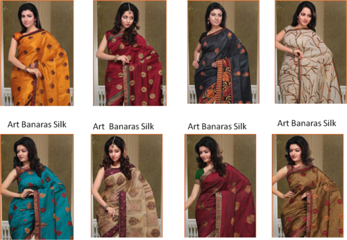 Art Banaras Silk Saree - Cena Drzwi Wejściowych (500x347), Png Download