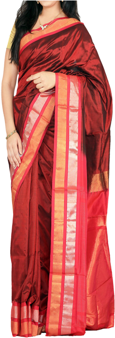 Uppada Pure Silk Saree With Plain Design - Private Limited Company (800x800), Png Download
