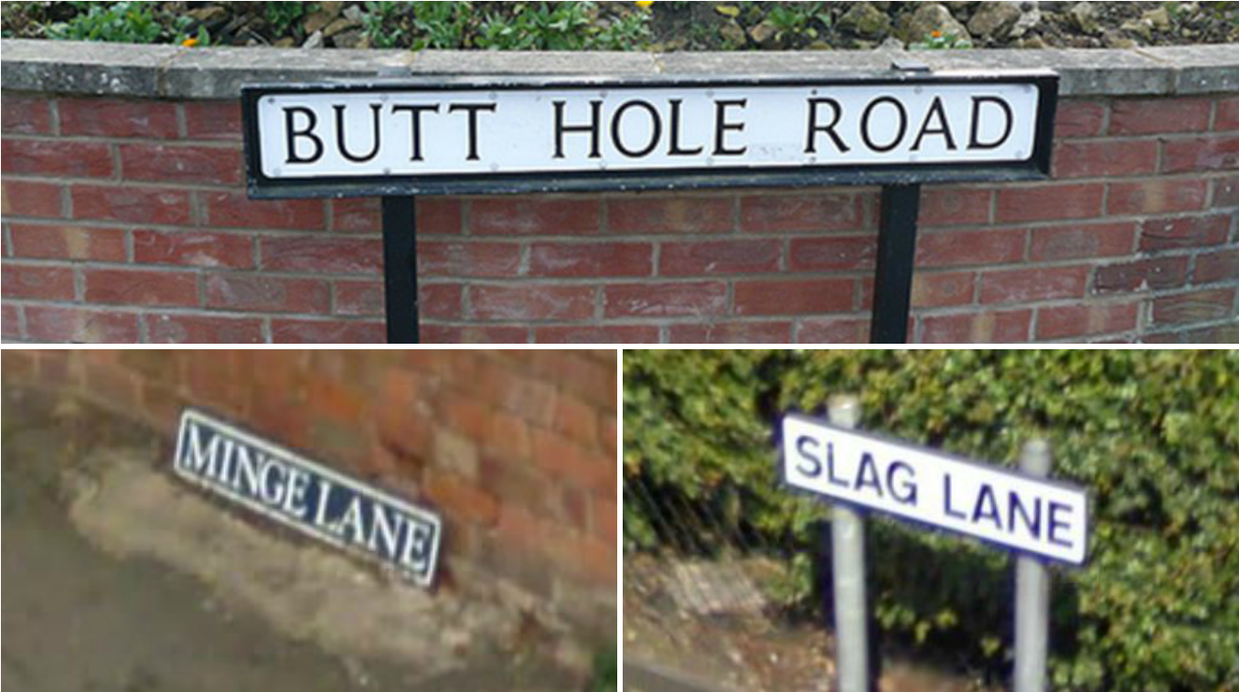 P - Rude Street Names (1366x768), Png Download