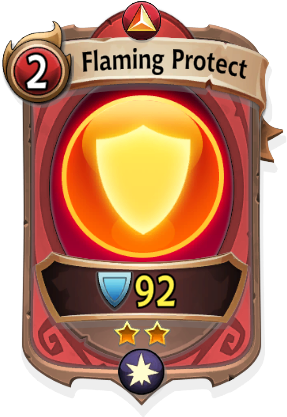 Magic 1 Card Hero Flaming Protect Min - Card Game (450x560), Png Download