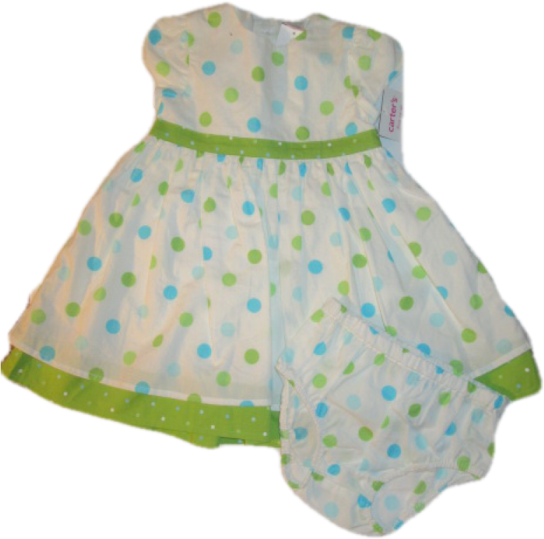 New Baby Girls 6 Months Carters - Dress (800x1000), Png Download