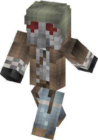 Ncr Ranger Skin - Orang Minecraft Skeleton Wither (317x453), Png Download