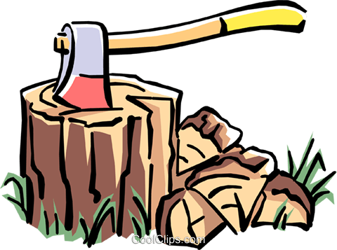 Axe Royalty Free Vector Clip Art Illustration - Deforestation Clipart Png (480x357), Png Download