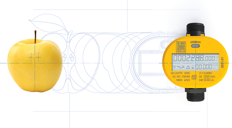 Axioma Smart Water Meters - Ultrasonic Water Meters Axioma (800x440), Png Download