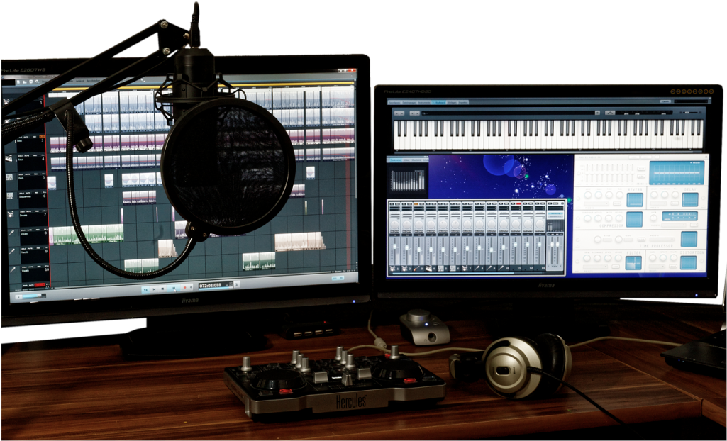 Key Features To Look For In A Music Production Laptop - Hde Microphone Pop Filter 6 Inch (1024x682), Png Download