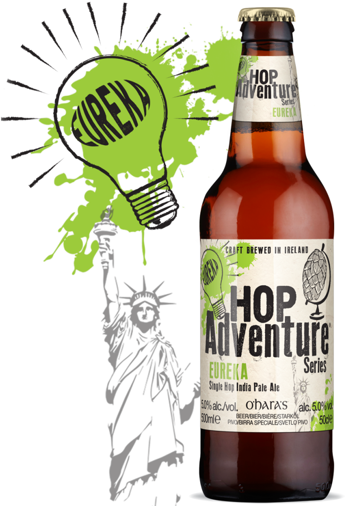 Eureka - O'hara's Hop Adventure Serie Styrian Wolf Biere Blonde (890x1024), Png Download