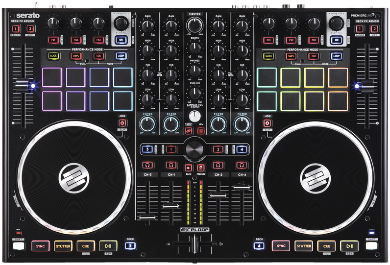4-deck Dj Midi Controller W/serato Dj - Reloop Terminal Mix 8 (900x900), Png Download