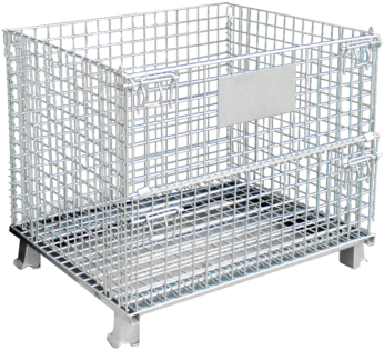 Wire Mesh Container Storage Cage - Cage (350x350), Png Download