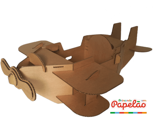 Molde De Avião Papelão (500x500), Png Download