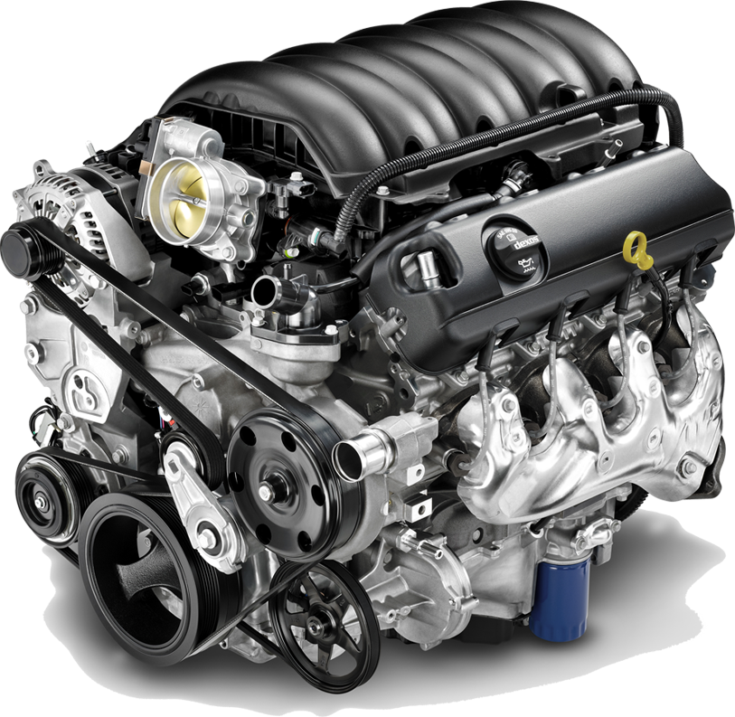 Gmc Sierra 1500 Engine - 2018 Chevy Silverado Engine (813x793), Png Download